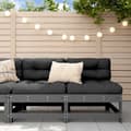 Miniatyrbilde 2 av 11: vidaXL Midtsofaer med puter 2 stk grå heltre furu