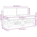 Miniatyrbilde 10 av 10: vidaXL Midtsofaer med puter 2 stk impregnert tre furu