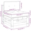 Miniatyrbillede 9 af 9: vidaXL midtermodul med hynder massivt fyrretræ gyldenbrun