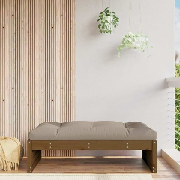 vidaXL Hagefotskammel honningbrun 120x80 cm heltre furu