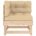 Miniatyrbillede 6 af 11: vidaXL hjørnemoduler til havesofa 2 stk. med hynder massivt fyrretræ