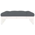 Miniatyrbilde 4 av 11: vidaXL Hagefotskammel hvit 120x80 cm heltre furu