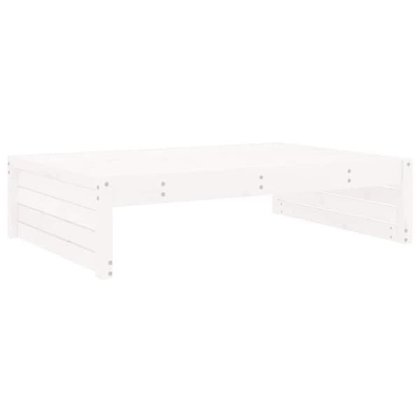vidaXL Hagefotskammel hvit 120x80 cm heltre furu