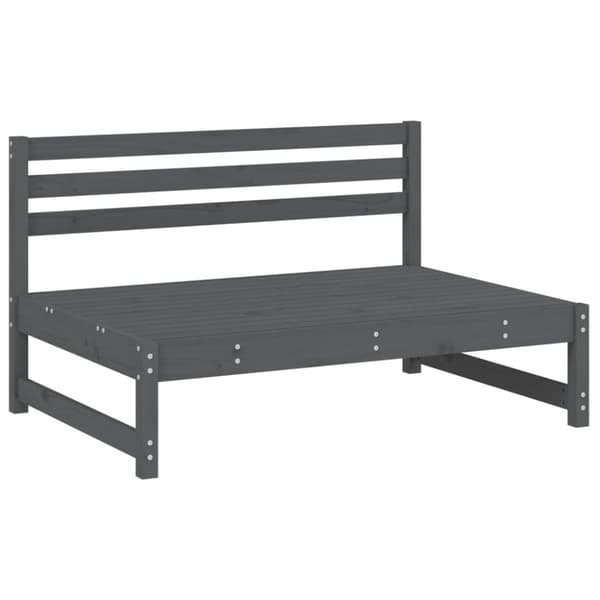 vidaXL midtermodul til sofa 120x80 cm massivt fyrretræ grå
