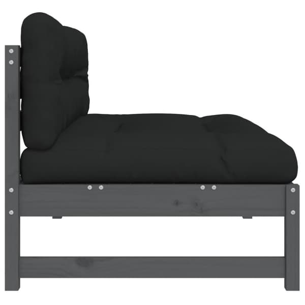 vidaXL midtermodul til sofa 120x80 cm massivt fyrretræ grå