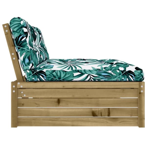 vidaXL Mittensoffa 120x80 cm impregnerad furu