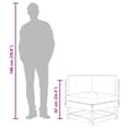 Miniatyrbilde 11 av 11: vidaXL Hjørnesofa med puter impregnert furu