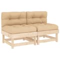 Miniatyrbilde 3 av 11: vidaXL Midtsofaer med puter 2 stk heltre furu