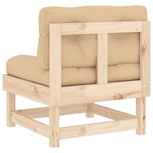 vidaXL Midtsofaer med puter 2 stk heltre furu