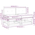Miniatyrbilde 11 av 11: vidaXL Midtsofaer med puter 2 stk heltre furu