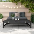Miniatyrbilde 3 av 8: vidaXL Hagefotskammel svart 120x80 cm heltre furu