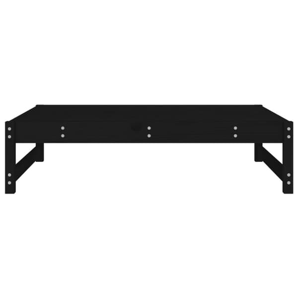 vidaXL Hagefotskammel svart 120x80 cm heltre furu