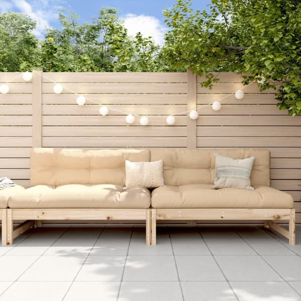 vidaXL Mittensoffor 2 st 120x80 cm massiv furu
