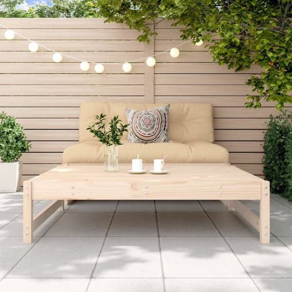 vidaXL Fotpall för trädgården 120x80 cm massiv furu