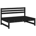 Miniatyrbillede 3 af 8: vidaXL midtermoduler til havesofa 2 stk. 120x80 cm massivt fyr sort