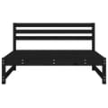 Miniatyrbillede 4 af 8: vidaXL midtermoduler til havesofa 2 stk. 120x80 cm massivt fyr sort