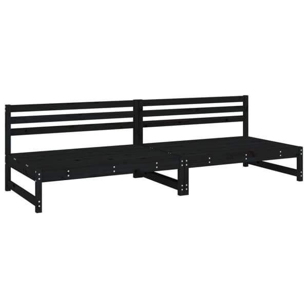 vidaXL midtermoduler til havesofa 2 stk. 120x80 cm massivt fyr sort