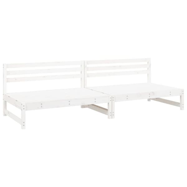 vidaXL Puutarhan keskisohvat 2 kpl valkoinen 120x80 cm täysi mänty
