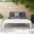 Miniatyrbilde 3 av 8: vidaXL Hagefotskammel hvit 120x80 cm heltre furu