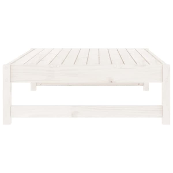 vidaXL Hagefotskammel hvit 120x80 cm heltre furu