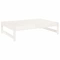 Miniatyrbilde 2 av 8: vidaXL Hagefotskammel hvit 120x80 cm heltre furu