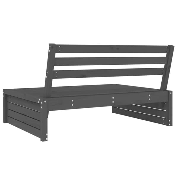 vidaXL Utendørs midtsofa grå 120x80 cm heltre furu
