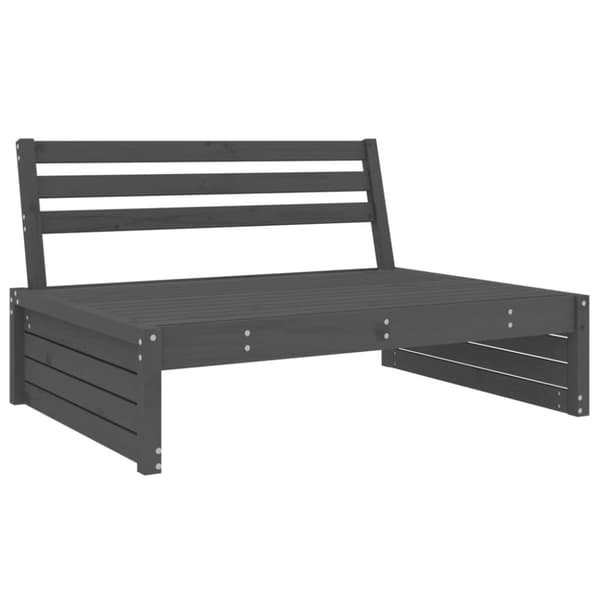 vidaXL Utendørs midtsofa grå 120x80 cm heltre furu