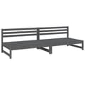 Miniatyrbilde 2 av 8: vidaXL Utendørs midtsofaer 2 stk grå 120x80 cm heltre furu