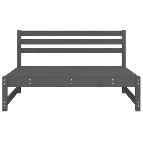 vidaXL Mittensoffa grå 120x80 cm massiv furu
