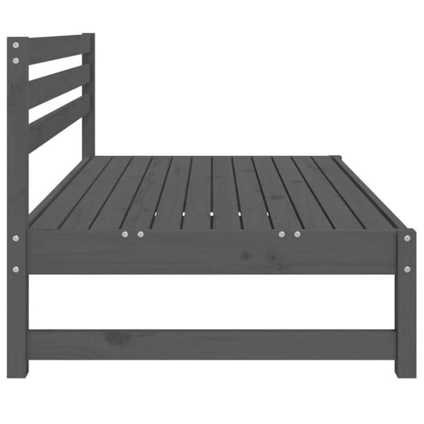 vidaXL Mittensoffa grå 120x80 cm massiv furu