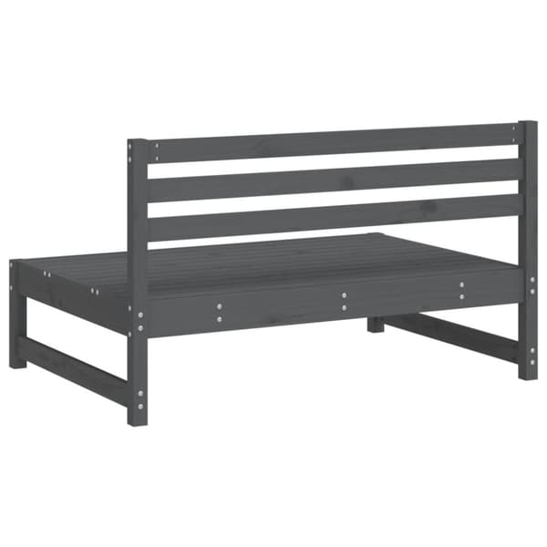 vidaXL Mittensoffa grå 120x80 cm massiv furu
