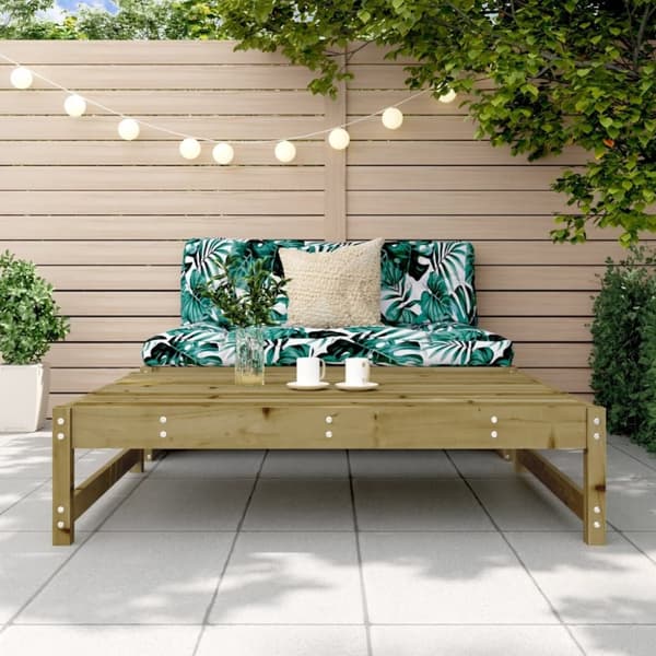 vidaXL udendørs fodskammel 120x80 cm imprægneret fyrretræ