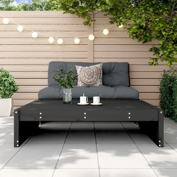 vidaXL Ulkorahi musta 120x80 cm täysi mänty
