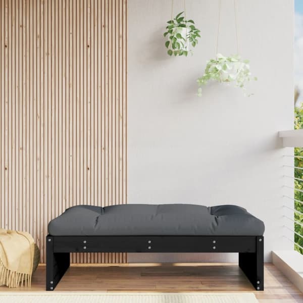 vidaXL Ulkorahi musta 120x80 cm täysi mänty