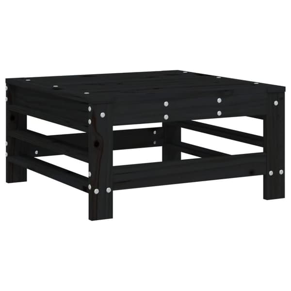 vidaXL Loungegrupp 3 delar svart massiv furu