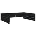 Miniatyrbilde 6 av 8: vidaXL Hagefotskammel svart 120x80 cm heltre furu