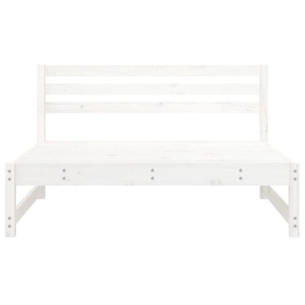 vidaXL Utendørs midtsofa hvit 120x80 cm heltre furu