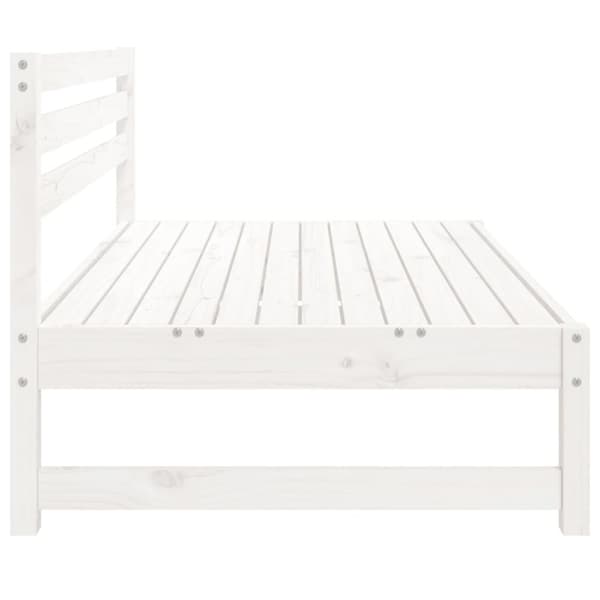 vidaXL Utendørs midtsofa hvit 120x80 cm heltre furu