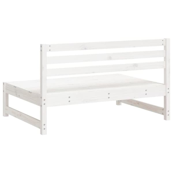vidaXL Utendørs midtsofa hvit 120x80 cm heltre furu