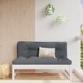 Miniatyrbilde 1 av 7: vidaXL Utendørs midtsofa hvit 120x80 cm heltre furu