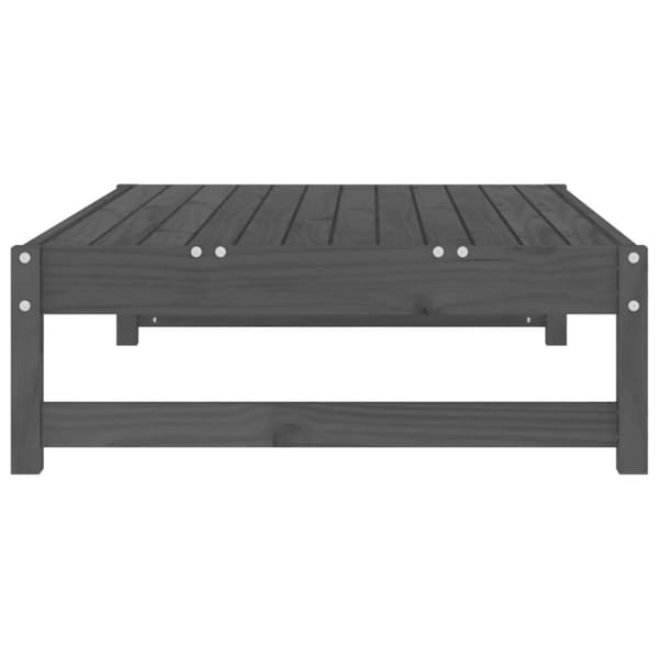 vidaXL Fotpall för trädgården grå 120x80 cm massiv furu