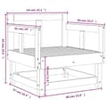 Miniatyrbilde 8 av 8: vidaXL Hagestoler 2 stk impregnert furu
