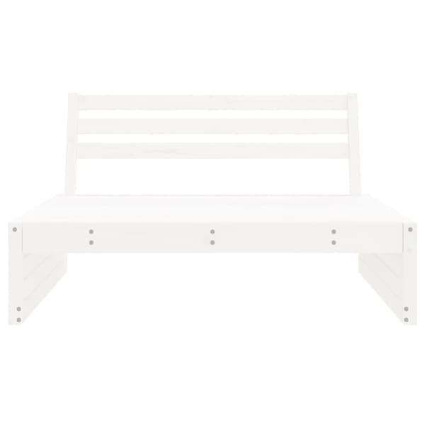 vidaXL Utendørs midtsofa hvit 120x80 cm heltre furu