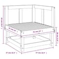 Miniatyrbillede 7 af 7: vidaXL hjørnemodul til havesofa massivt fyrretræ sort