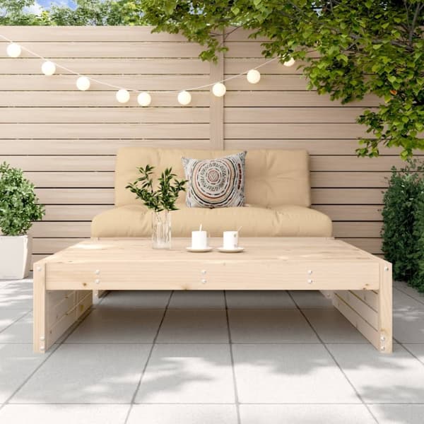 vidaXL udendørs fodskammel 120x80 cm massivt fyrretræ