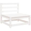 Miniatyrbilde 4 av 9: vidaXL Hagesofaer uten armlener 3 stk hvit 70x70x67 cm heltre furu