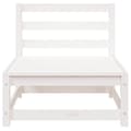Miniatyrbilde 5 av 9: vidaXL Hagesofaer uten armlener 3 stk hvit 70x70x67 cm heltre furu