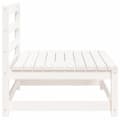 Miniatyrbilde 6 av 9: vidaXL Hagesofaer uten armlener 3 stk hvit 70x70x67 cm heltre furu
