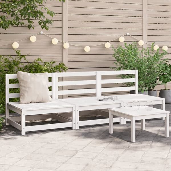 vidaXL Käsinojaton puutarhansohva 3 kpl 70x70x67 cm täysi mänty