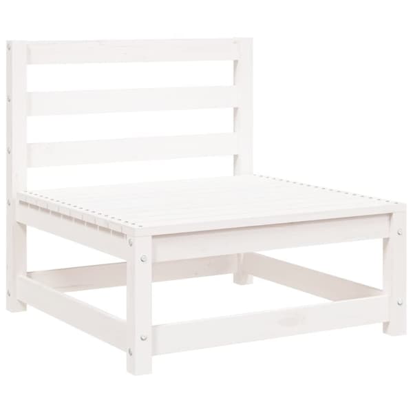 vidaXL Hagesofaer uten armlener 2 stk hvit 70x70x67 cm heltre furu
